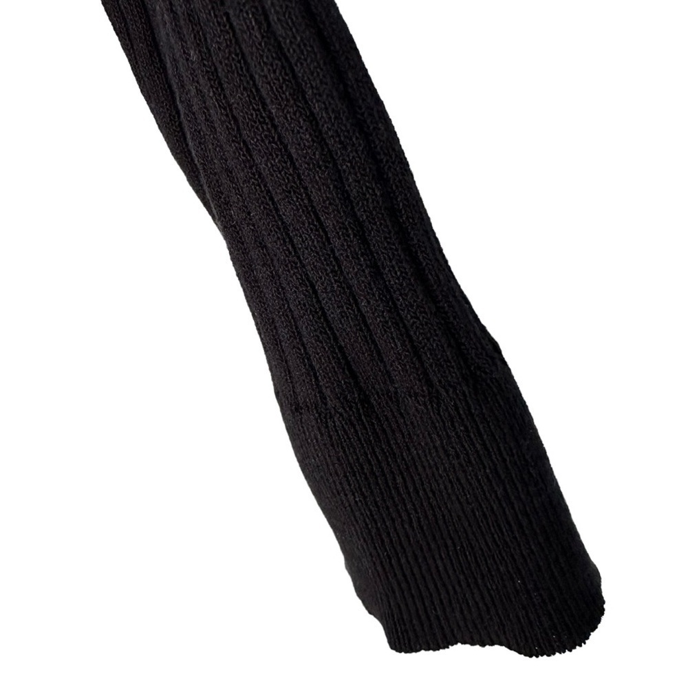 DYNAMITE BLACK RIBBED MAXI DRESS WITH  V-NECK, COLLAR & SIDE SLIT | SIZE SMALL - Picture 11 of 15